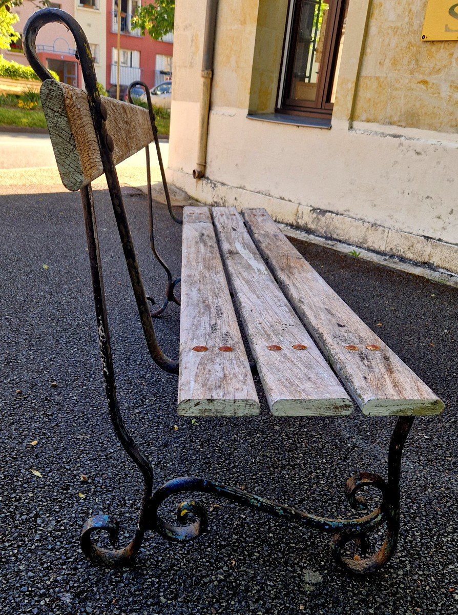 20th Century Public Garden Bench-photo-4