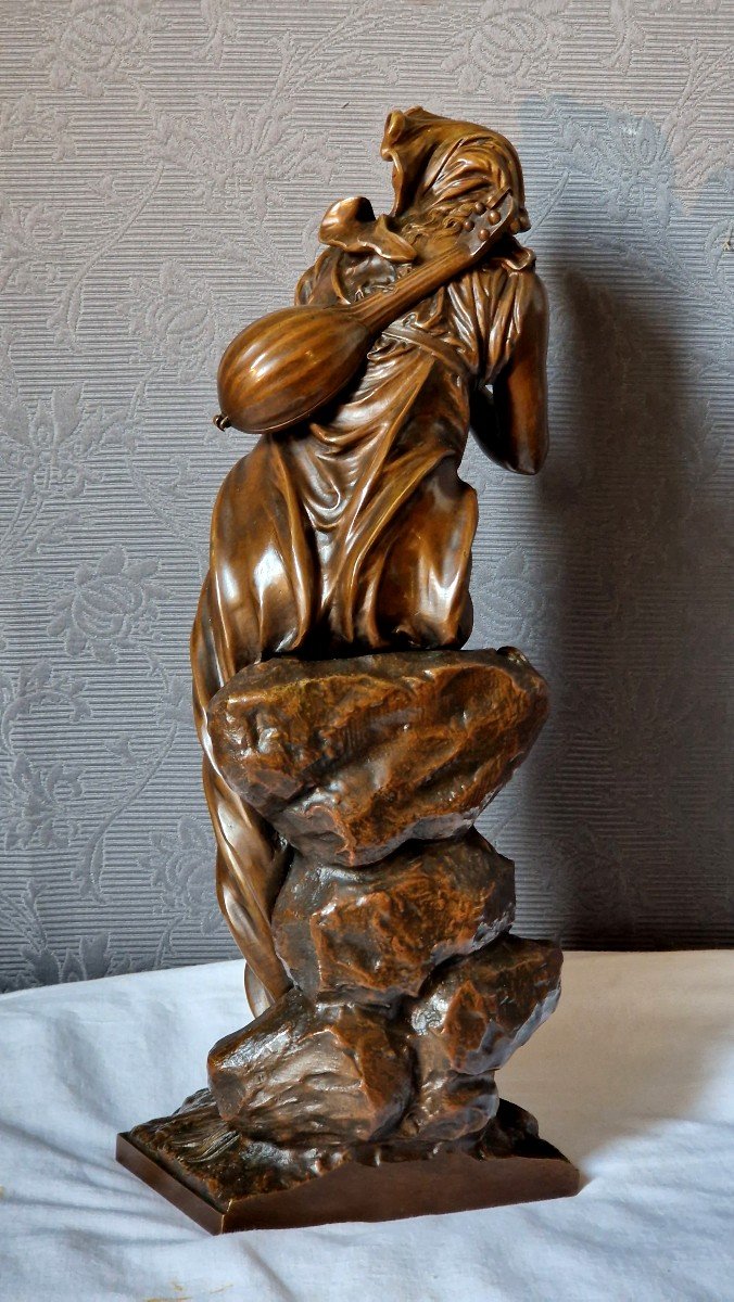 Bronze La Frileuse  Par Eutrope Bouret  (1833-1906) -photo-2