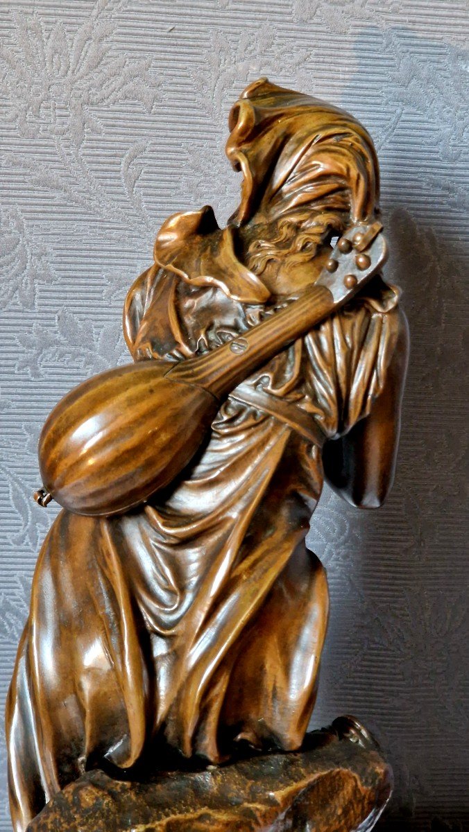 Bronze La Frileuse  Par Eutrope Bouret  (1833-1906) -photo-4
