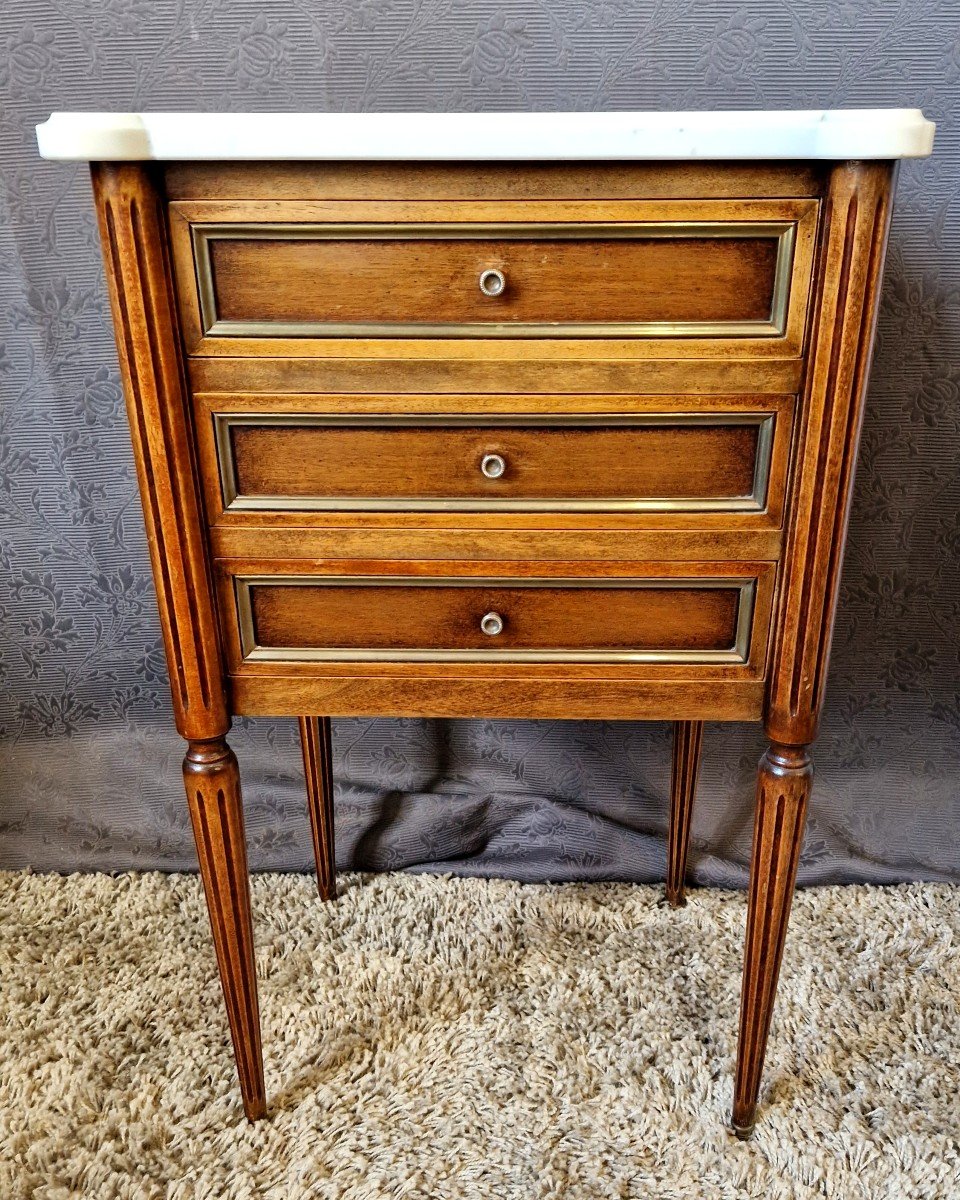 Louis XVI Style Bedside Table 20th Century-photo-2