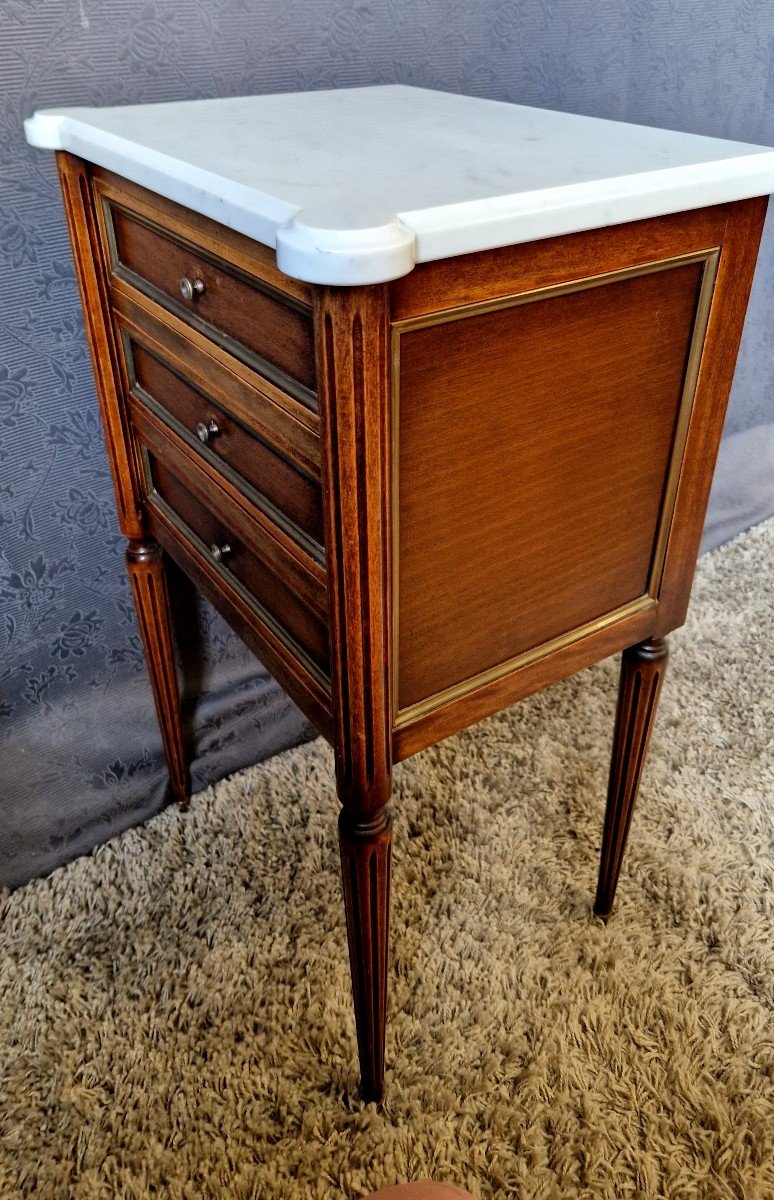 Louis XVI Style Bedside Table 20th Century-photo-3