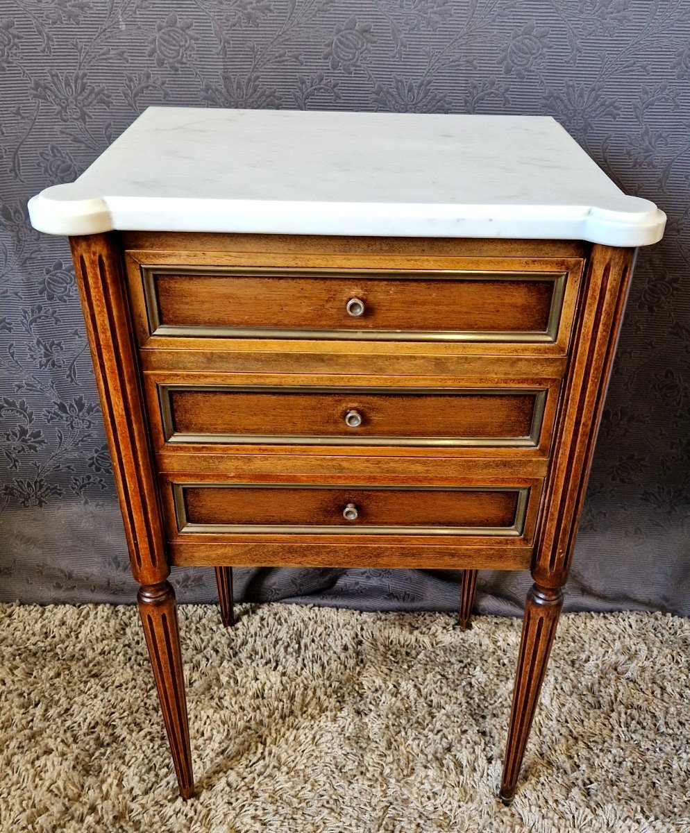 Louis XVI Style Bedside Table 20th Century