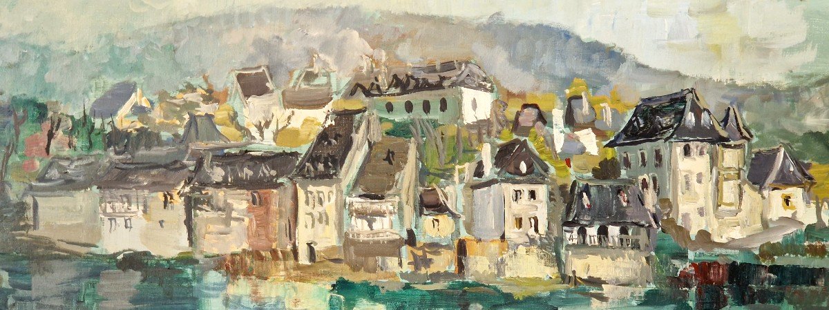 Picturesque Village By Jean Gerard Carrère (1922- 2015)-photo-2