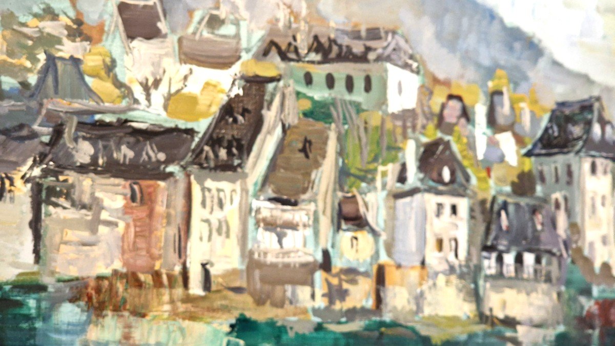 Picturesque Village By Jean Gerard Carrère (1922- 2015)-photo-1