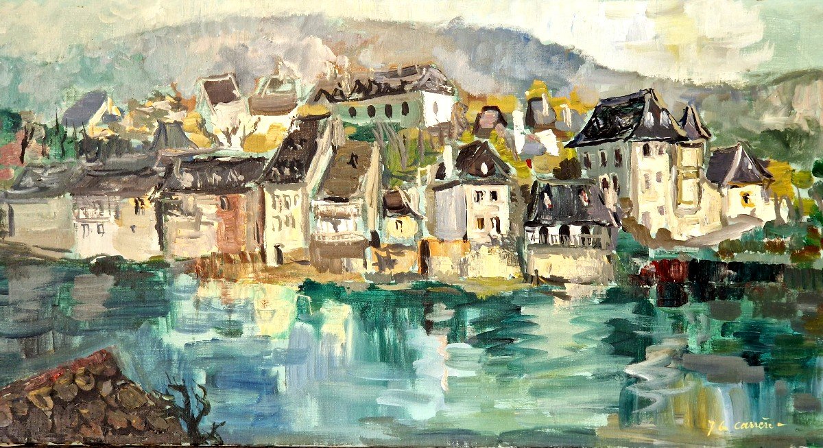 Village de Argentat sur Dordogne Par Jean Gerard Carrère (1922- 2015)