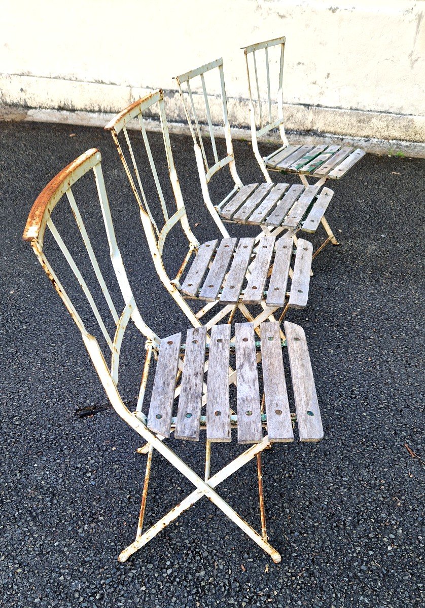 4 Slatted Garden Chairs-photo-4