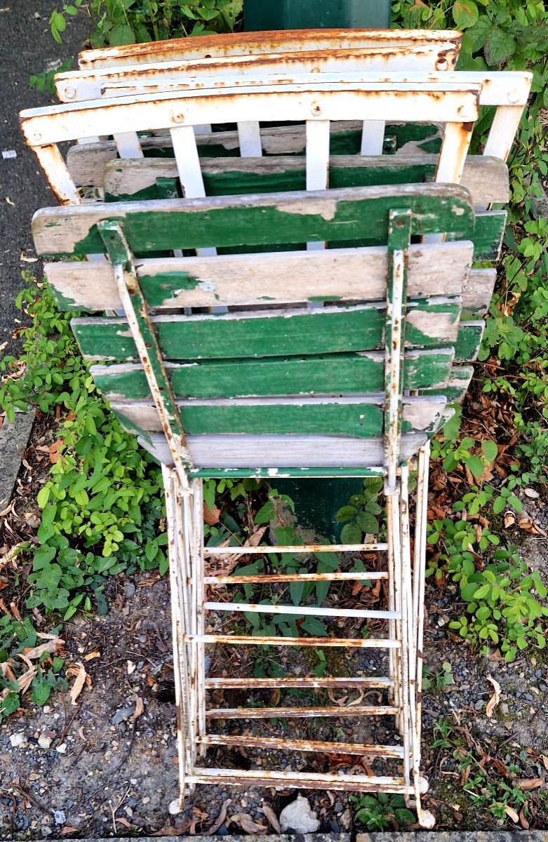 4 Slatted Garden Chairs-photo-3