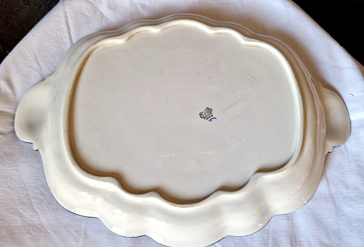 Oval Dish Earthenware From Gien Renaissance-photo-5