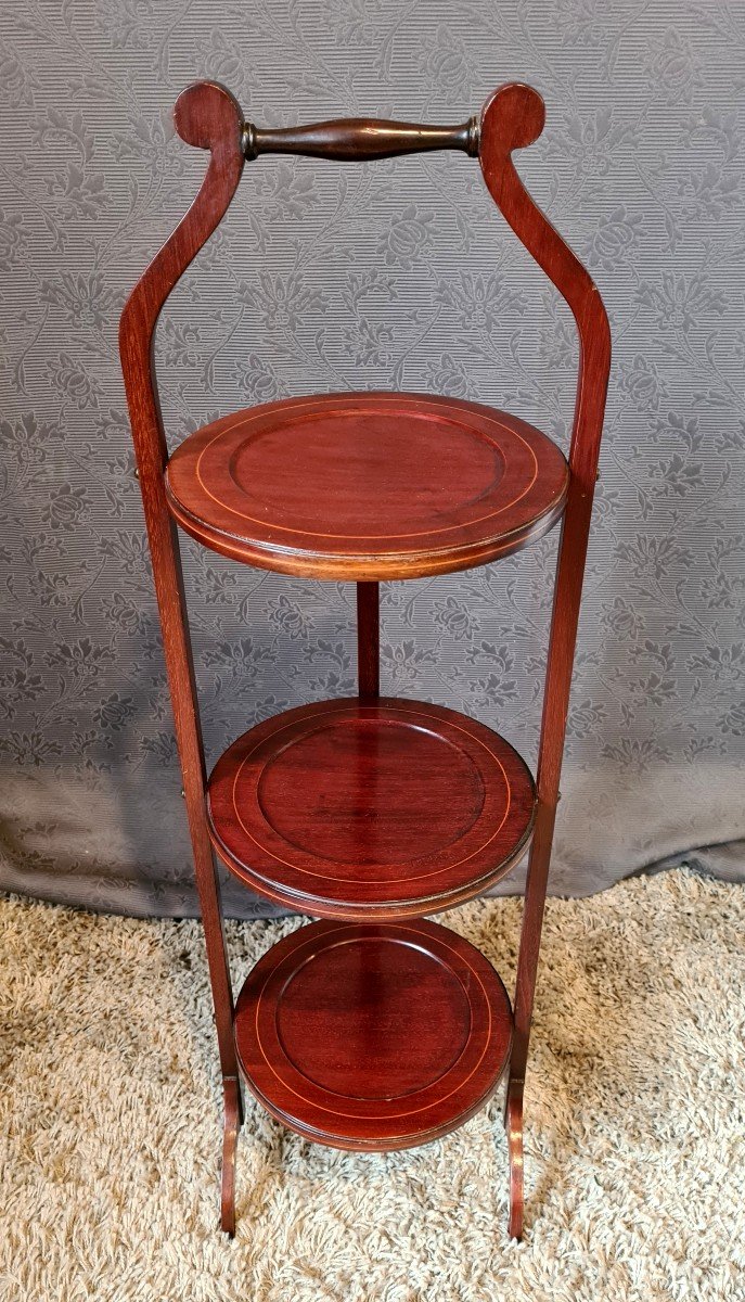 Mahogany Cake Stand Serving Table-photo-2