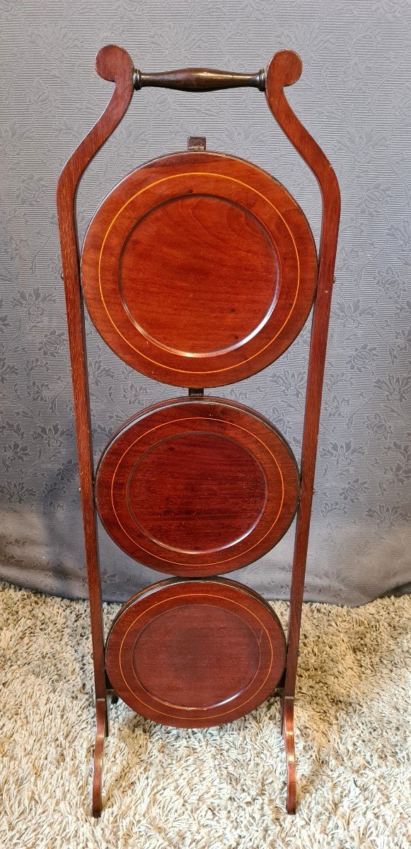 Mahogany Cake Stand Serving Table