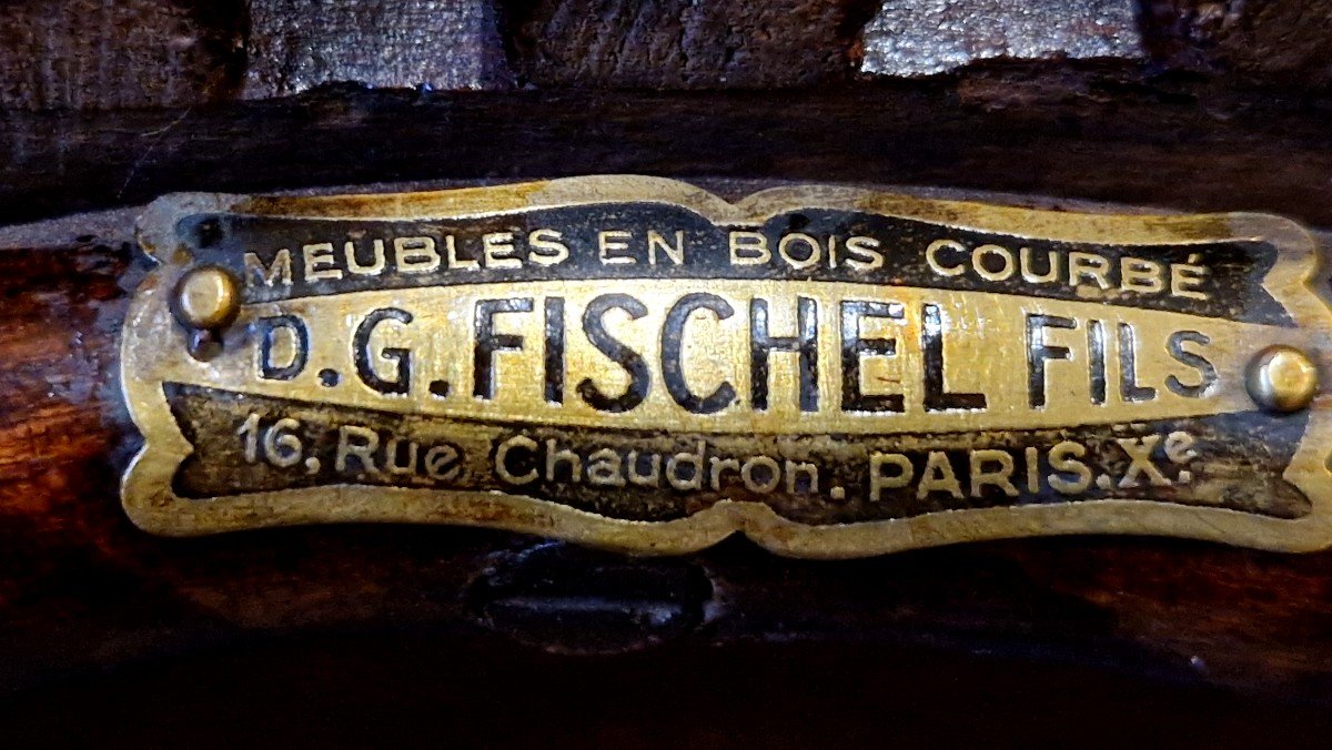 Chaise En Bois Courbé De La Maison Fischel-photo-2