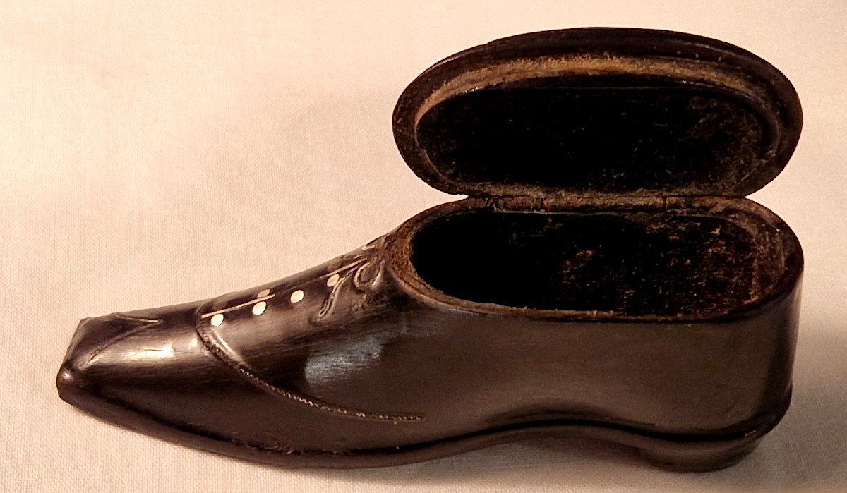 Shoe-shaped Snuffbox, Late 19th Century-photo-4