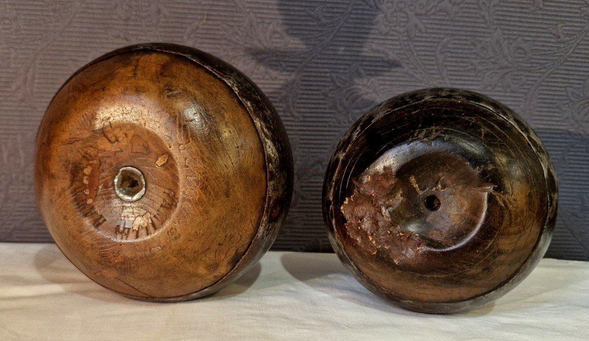 Pair Of 19th Century Fort Balls-photo-4