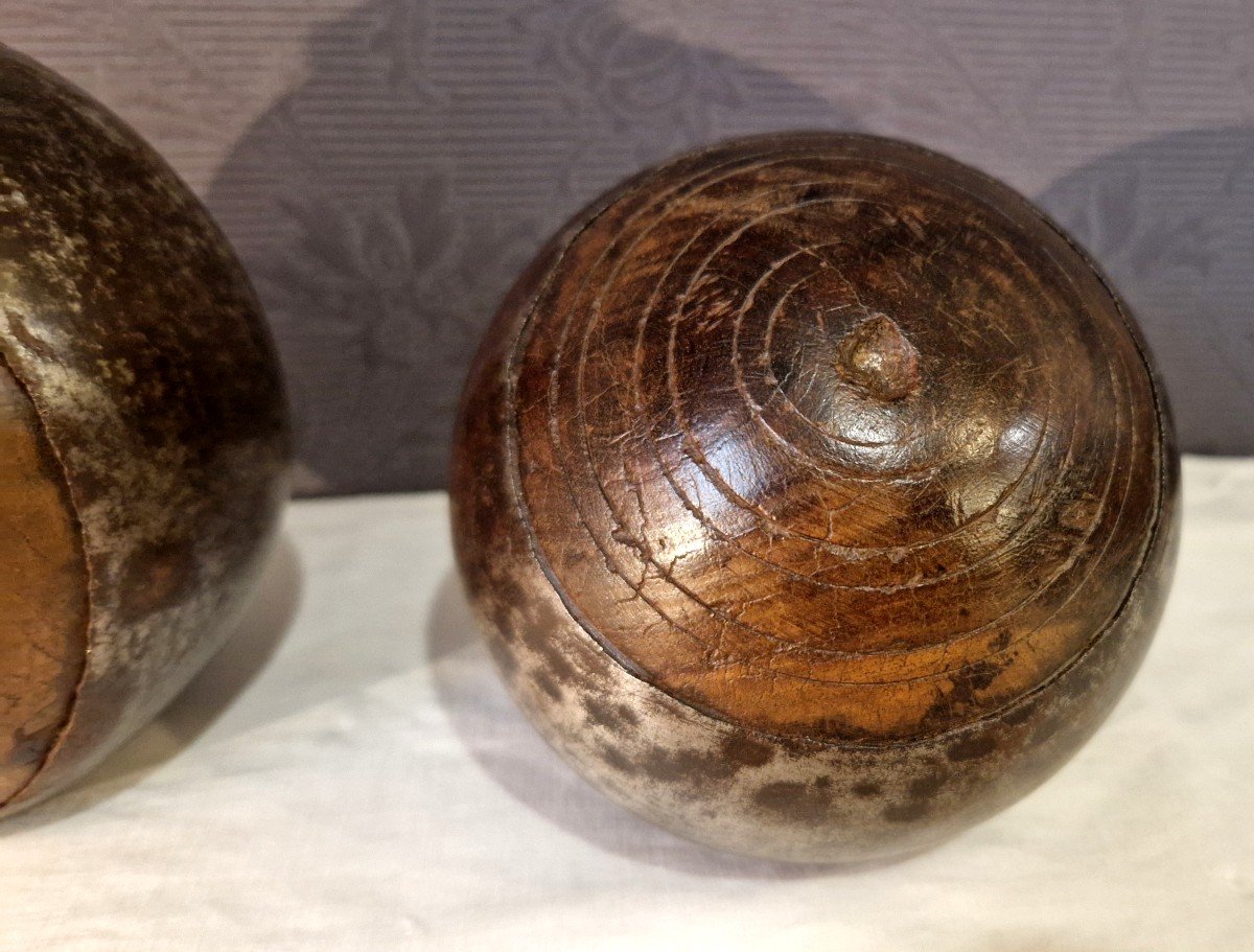 Pair Of 19th Century Fort Balls-photo-2