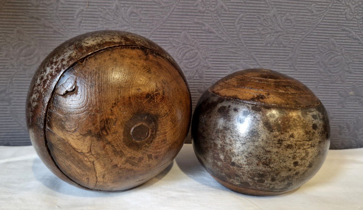 Pair Of 19th Century Fort Balls