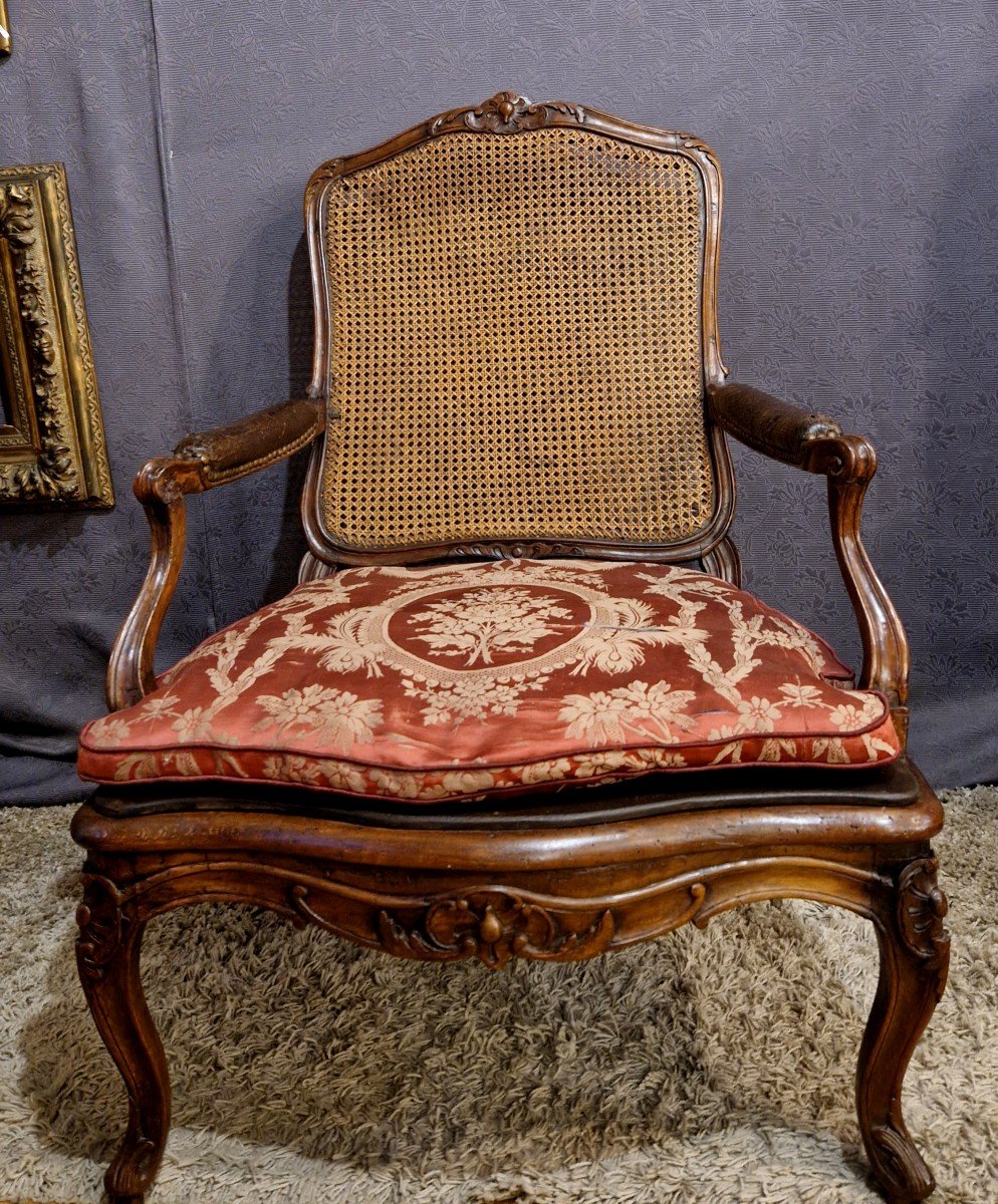 Fauteuil à La Reine Louis XV Estampillé Avisse-photo-2