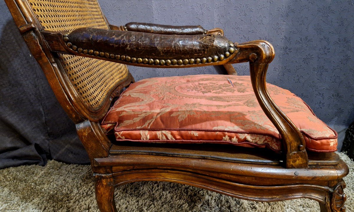 Fauteuil à La Reine Louis XV Estampillé Avisse-photo-5