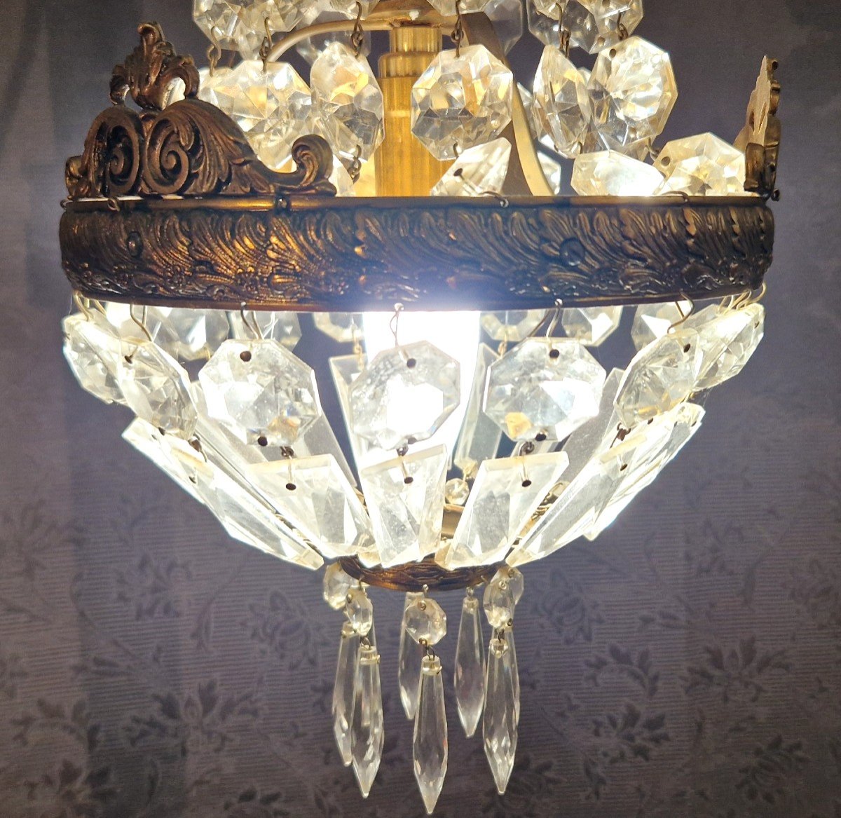 Small 20th Century Hot Air Balloon Chandelier-photo-8