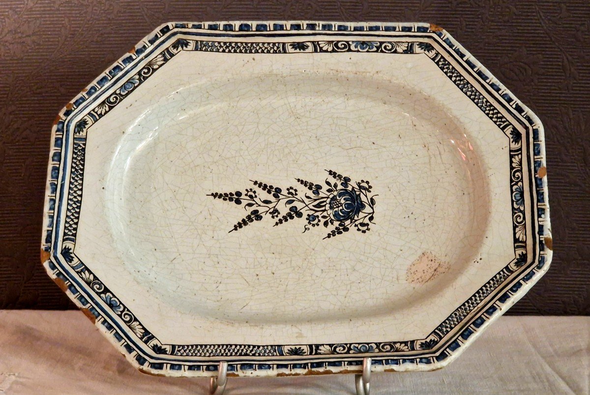 18th Century Rouen Earthenware Dish