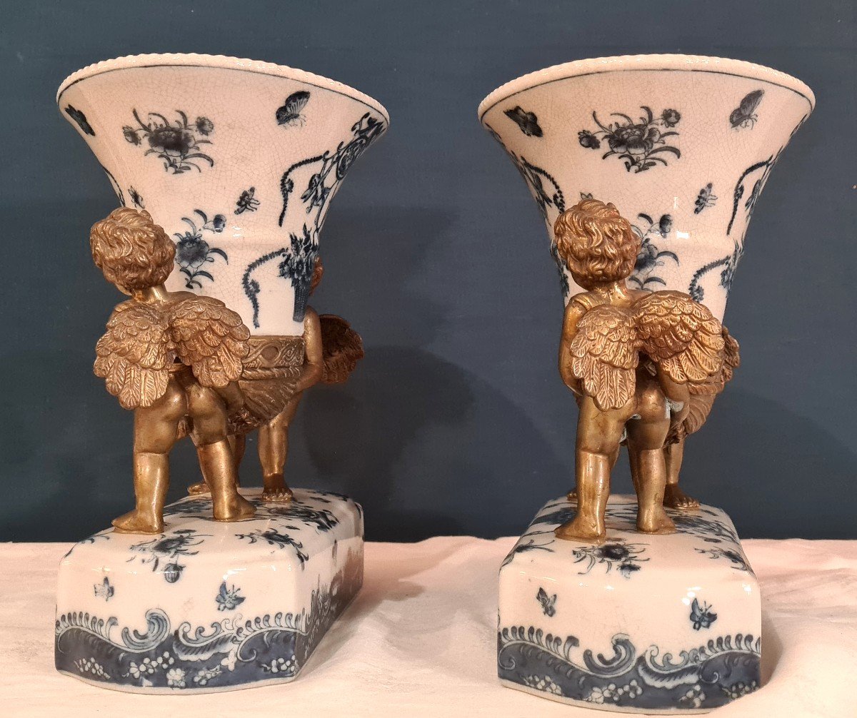 Pair Of Asian Centerpiece Vases-photo-2