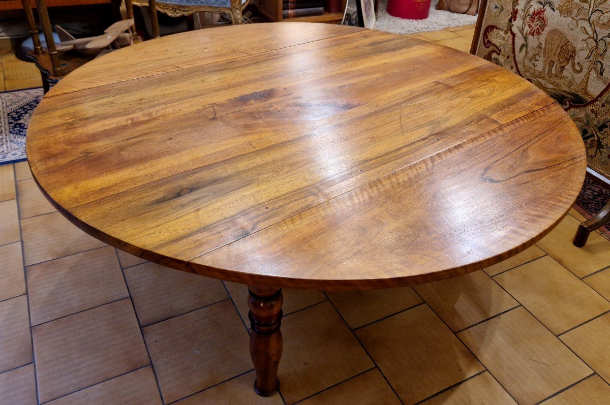 Table Basse Ronde En Noyer-photo-2