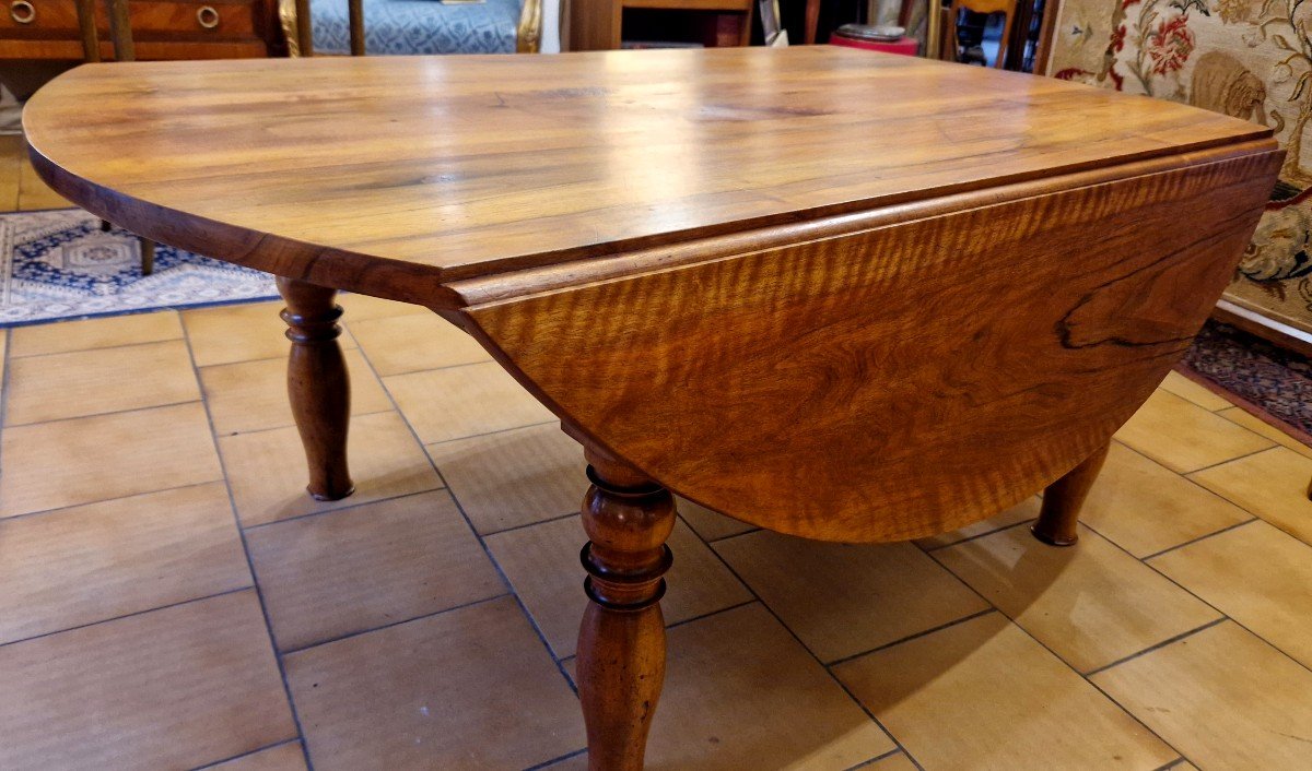 Table Basse Ronde En Noyer-photo-1