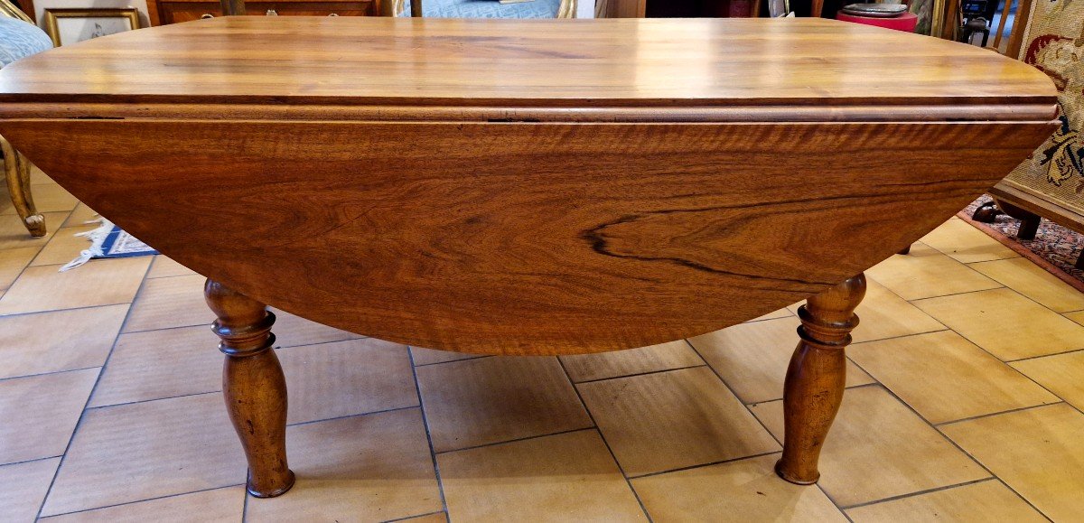 Table Basse Ronde En Noyer-photo-2