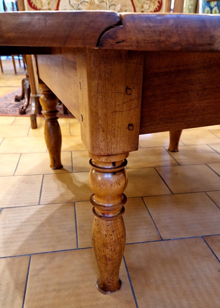 Table Basse Ronde En Noyer-photo-4