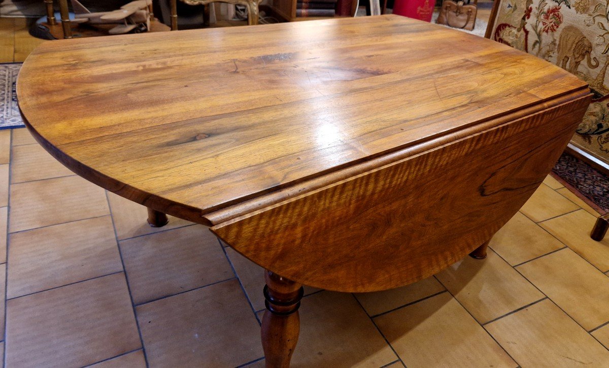 Table Basse Ronde En Noyer-photo-5