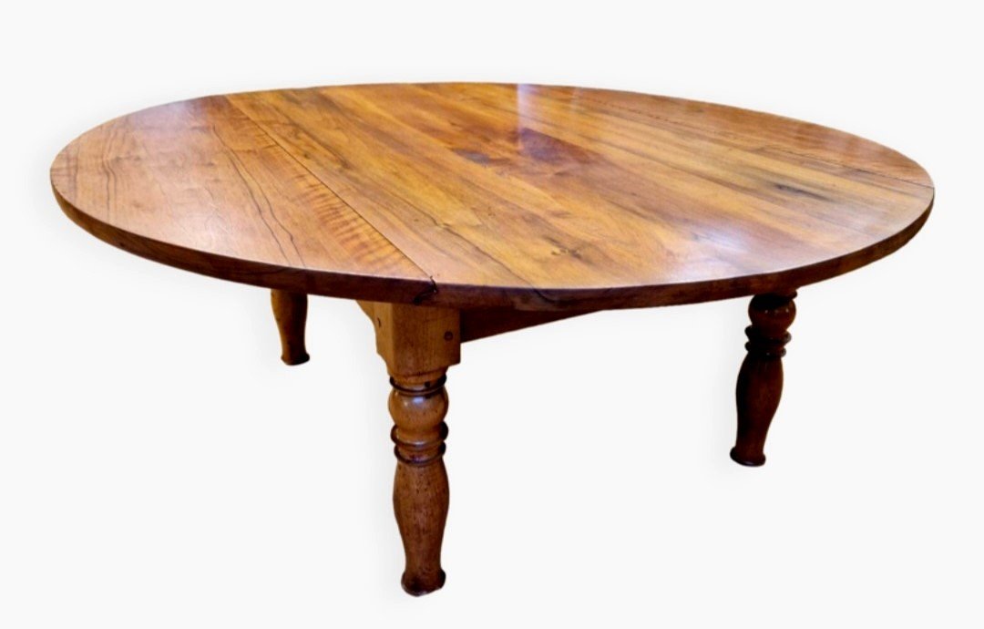 Table Basse Ronde En Noyer