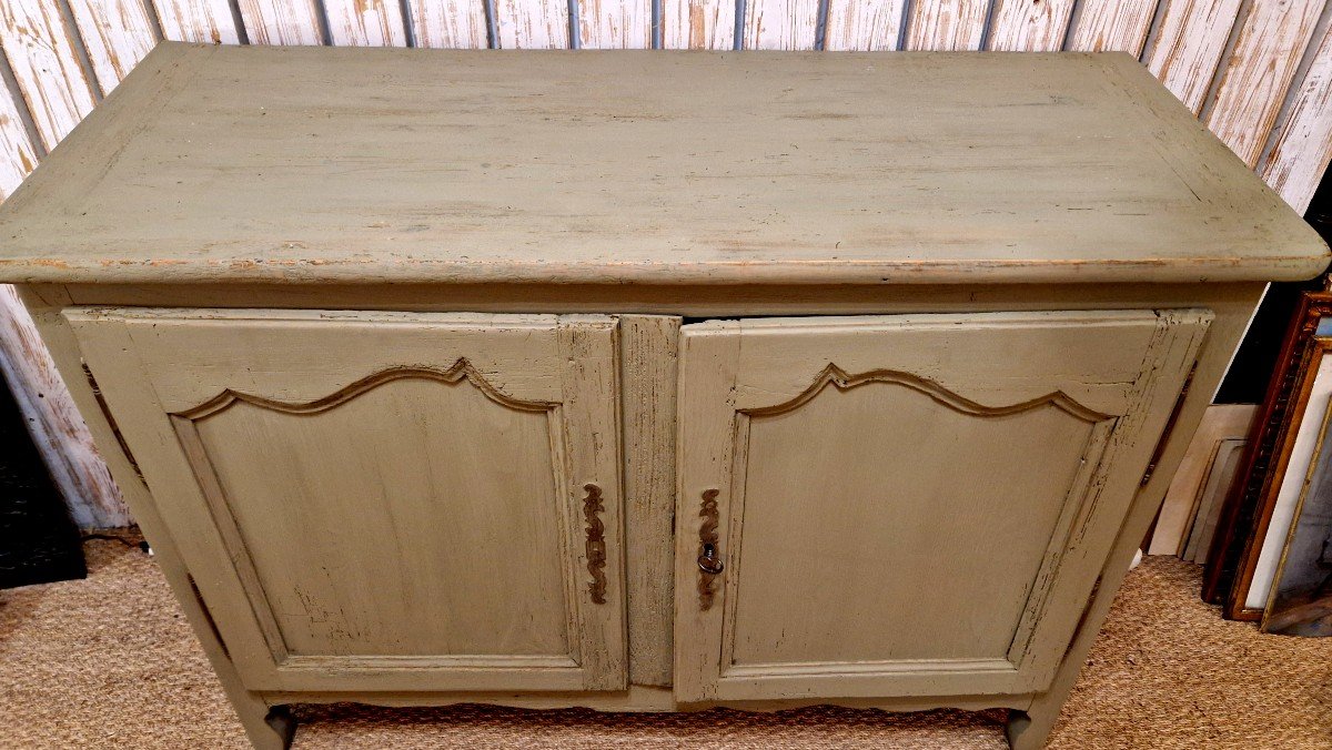 Louis XV Style Buffet Patinated Green Méridionale-photo-4