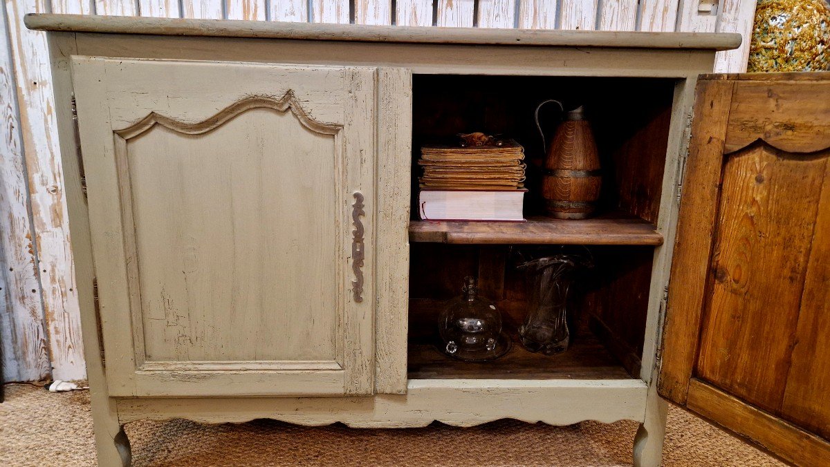 Louis XV Style Buffet Patinated Green Méridionale-photo-5