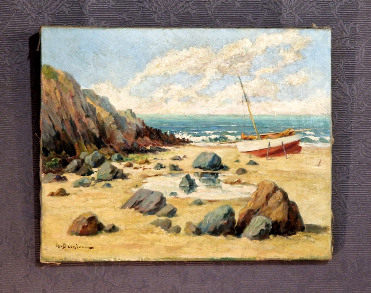 Mediterranean Beach By Alfred Justin Blondeau-photo-3