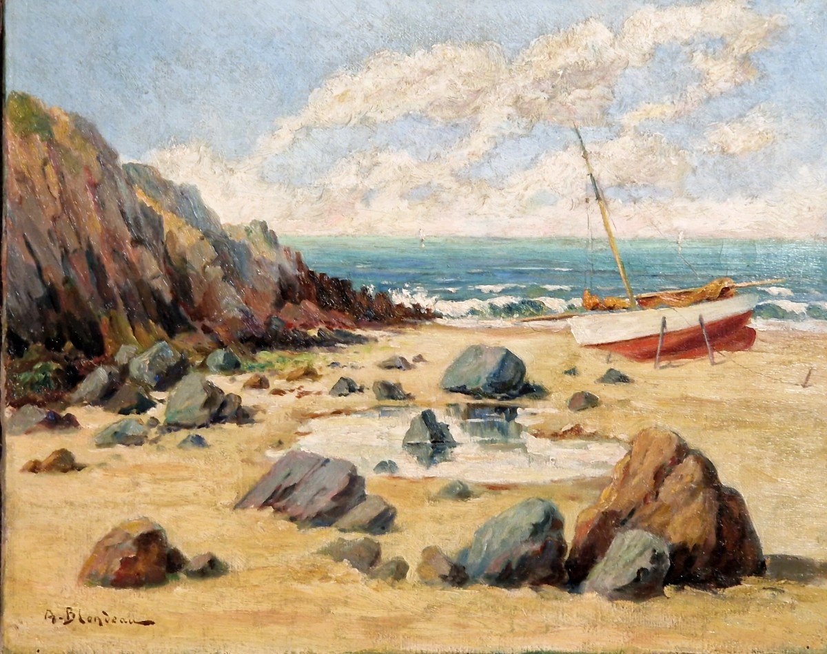 Mediterranean Beach By Alfred Justin Blondeau-photo-4