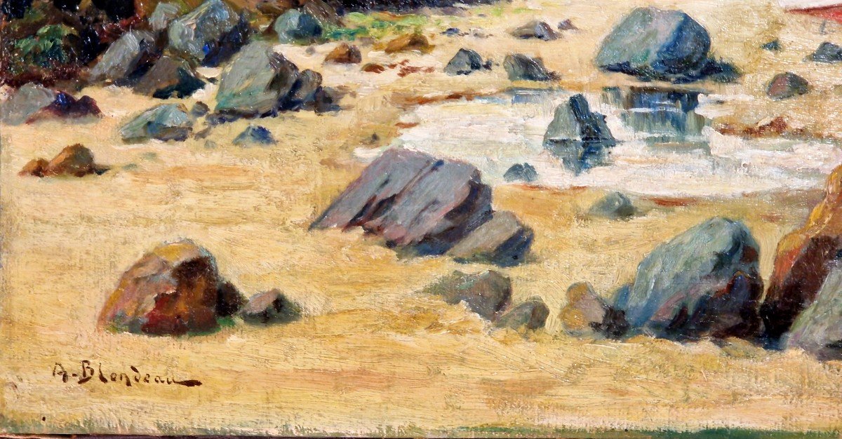 Mediterranean Beach By Alfred Justin Blondeau-photo-1