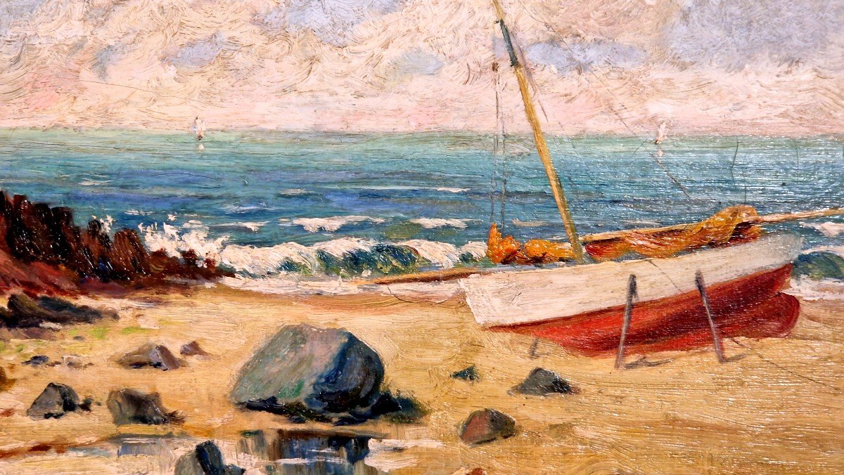 Mediterranean Beach By Alfred Justin Blondeau-photo-2