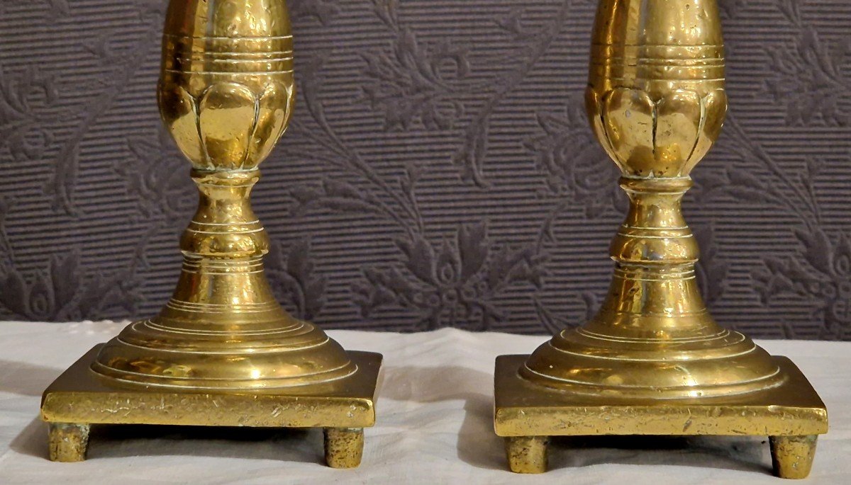 Pair Of Gilt Bronze Candlesticks -photo-4