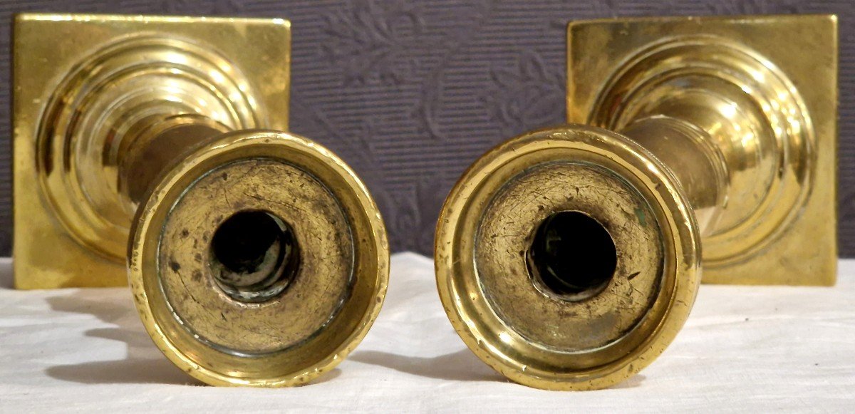 Pair Of Gilt Bronze Candlesticks -photo-3