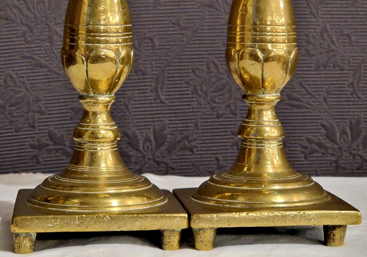 Pair Of Gilt Bronze Candlesticks -photo-4