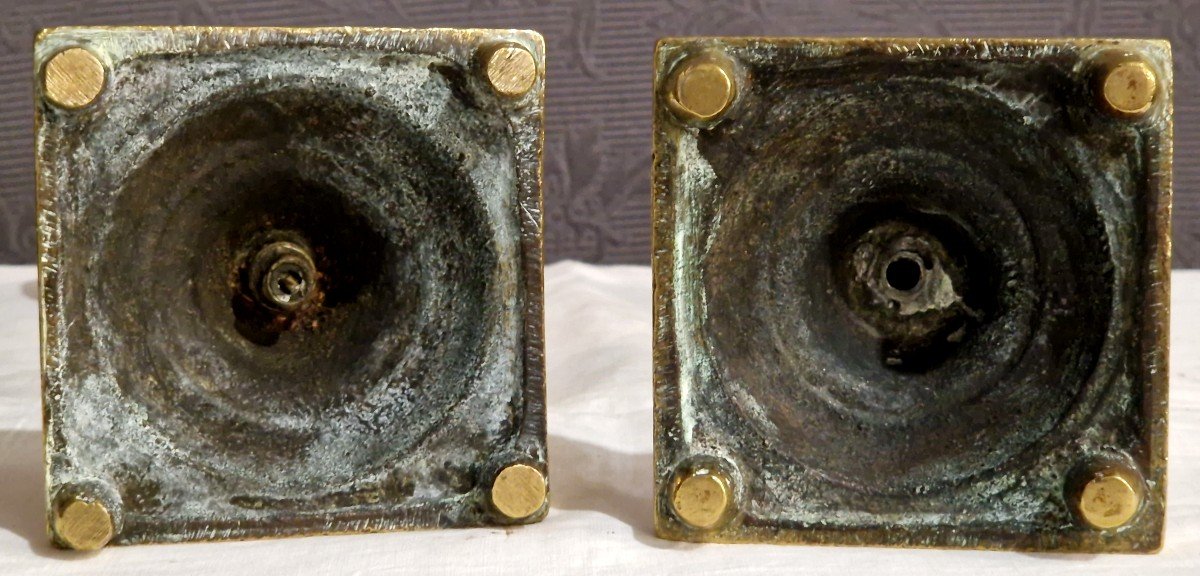 Pair Of Gilt Bronze Candlesticks -photo-6