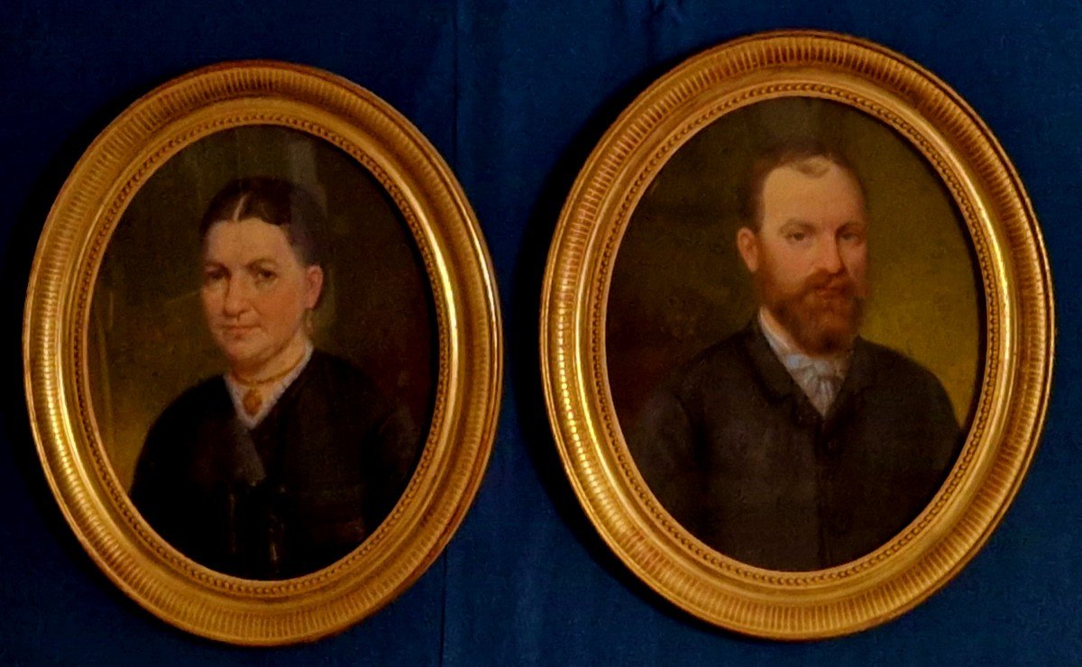 Pair Of 19th Century Pastel Portraits