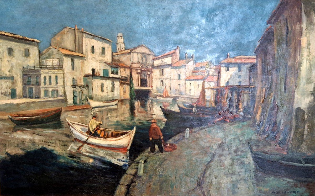 Port De Martigues “le Miroir Aux Oiseaux” Par A.g.levert 