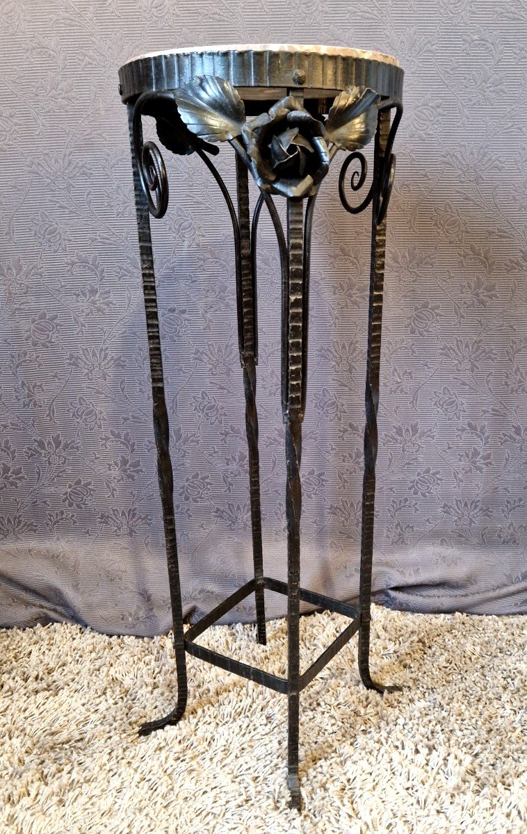 Art Deco Wrought Iron Stand-photo-2