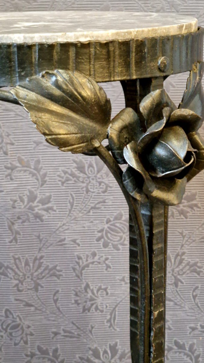 Art Deco Wrought Iron Stand-photo-4