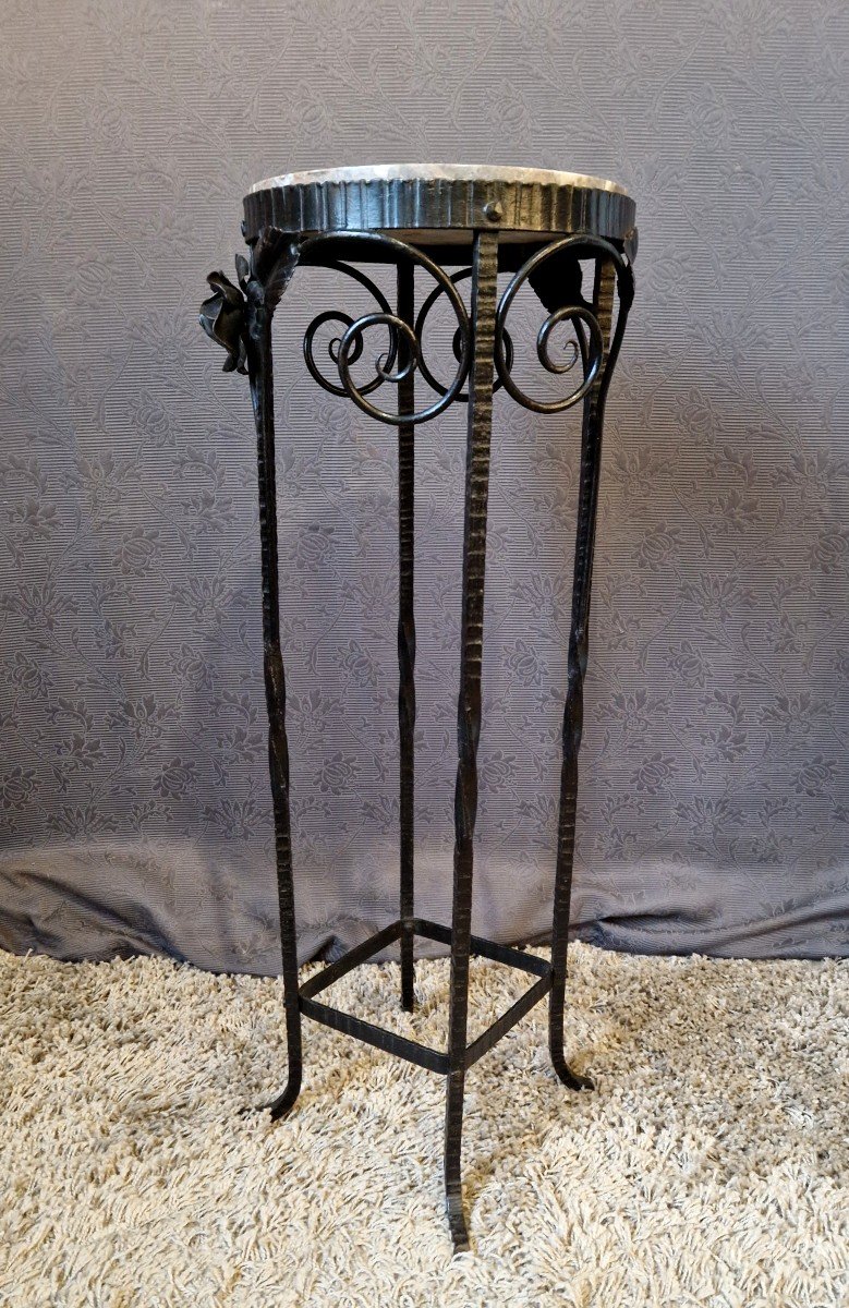 Art Deco Wrought Iron Stand-photo-3