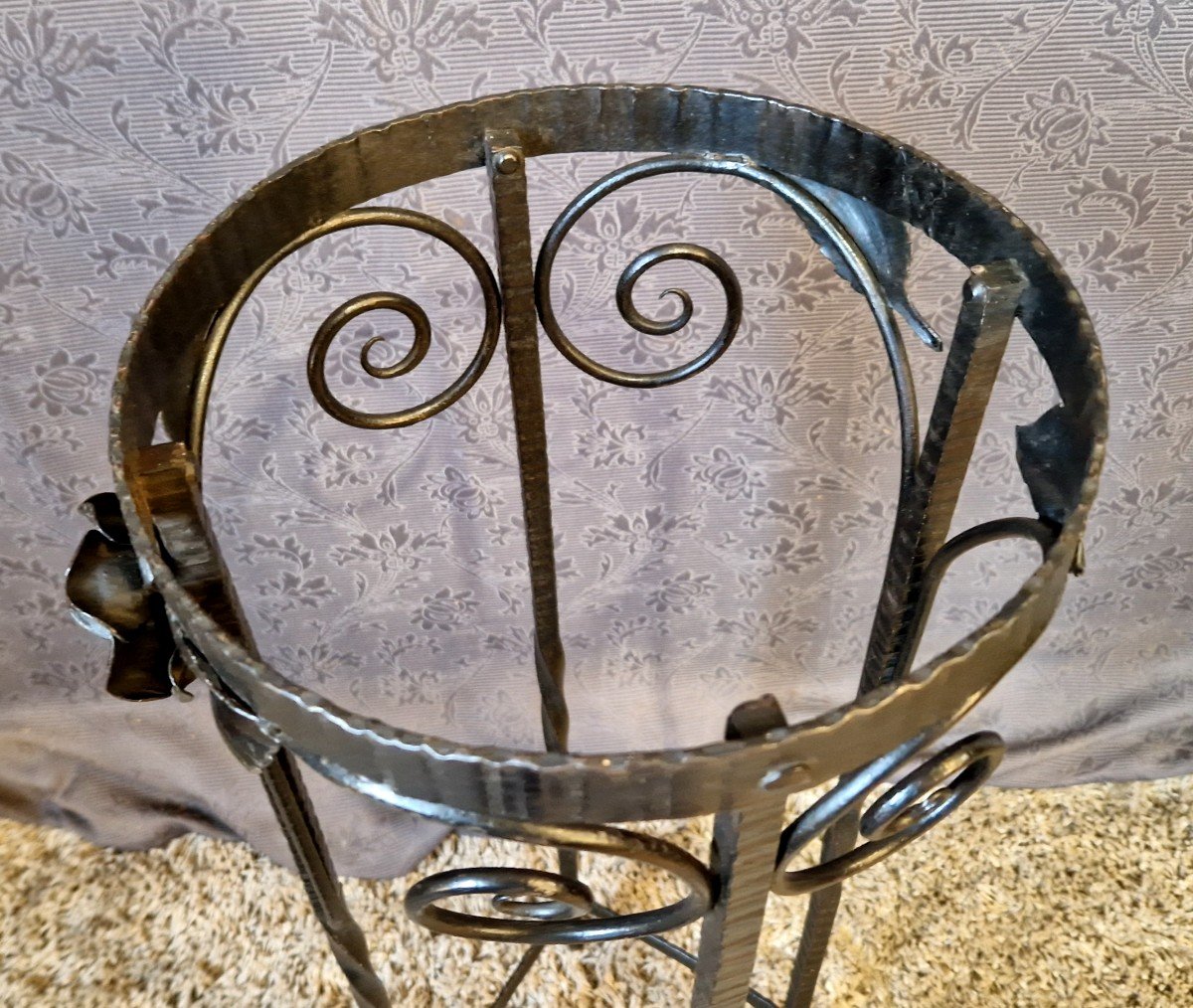 Art Deco Wrought Iron Stand-photo-4