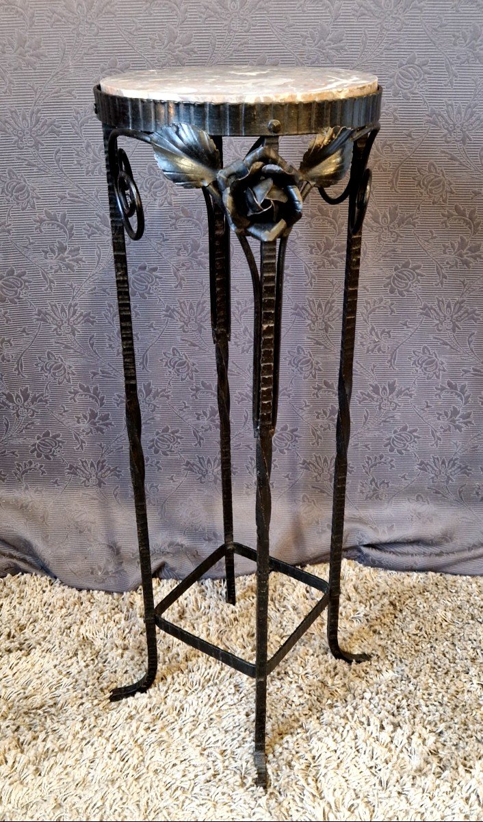 Art Deco Wrought Iron Stand