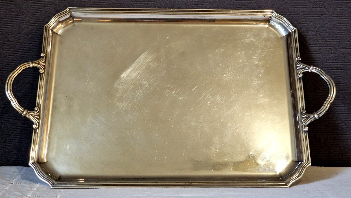 English Silver Metal Tray-photo-1