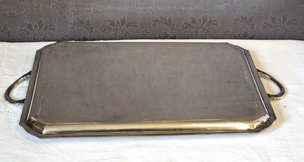 English Silver Metal Tray-photo-4