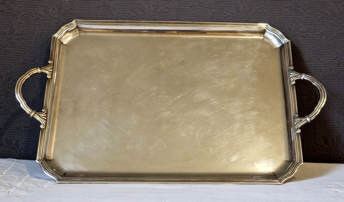 English Silver Metal Tray